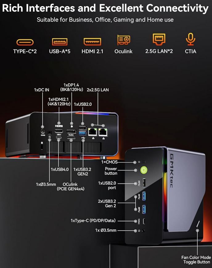 🖥️ GMKtec NucBox K12 Mini PC mit AMD Ryzen 7 H255, 64GB/1TB für 829,99€ (statt 1.000€)
