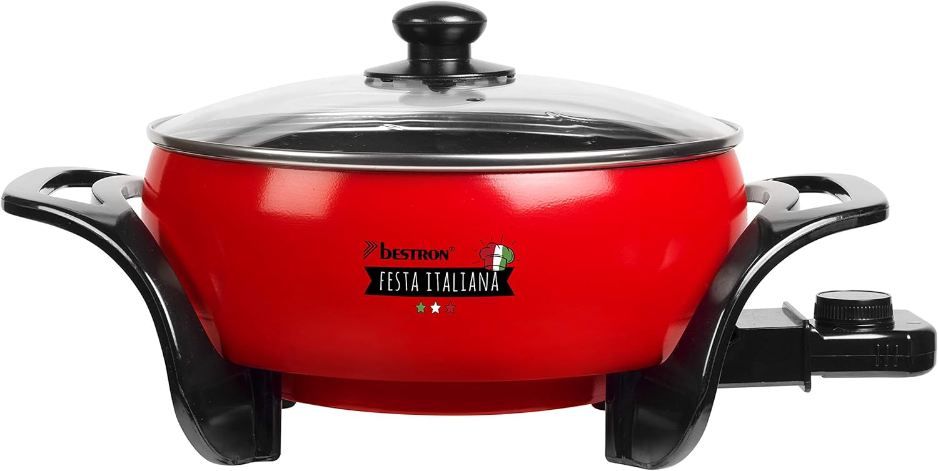 🥘 Bestron XL Multifunktionspfanne mit Glasdeckel für 21,49€ (statt 34€)