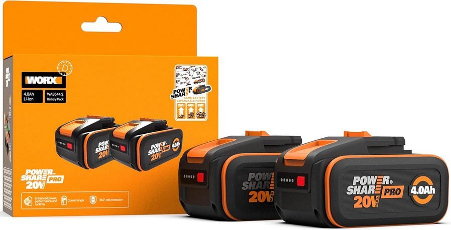 🔋 2er Pack WORX WA3644.2 PowerShare Pro Akku, 4,0Ah, 20V für 84,95€ (statt 96€) 🔋 2er Pack WORX WA3644.2 PowerShare Pro Akku, 4,0Ah, 20V für 84,95€ (statt 96€)
