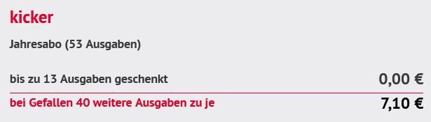 ⚽ 13 Ausgaben vom Kicker Abo direkt komplett gratis (statt normal 74€)