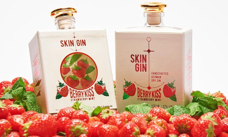 🍓 Skin Gin Berry Kiss Manufaktur Gin mit Erdbeere & Minze, 500ml für 33,86€ (statt 46€)