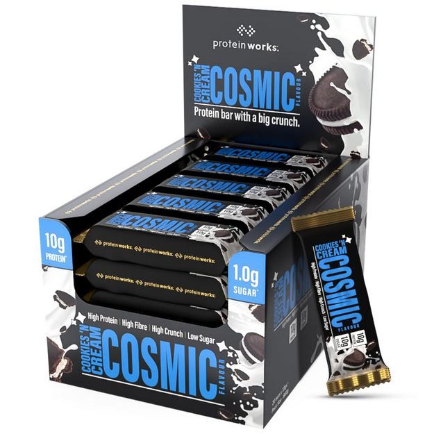 🍫 20er Pack Protein Works Cookies & Cream Protein Riegel ab 19,52€ (statt 26€)