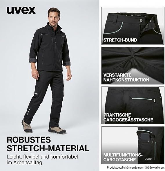 👖 Uvex Tune up Light Arbeitshose mit Cargo  & Zollstocktaschen für 39,99€ (statt 50€)