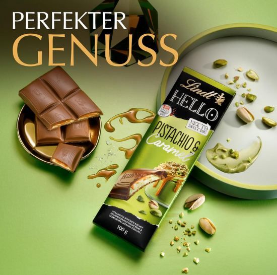 🍫 4 x Lindt Hello Pistazie & Caramel Tafel ab 10€ (statt 16€)   Joybuy Neukunden