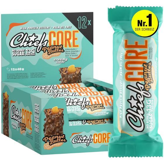 🥜 12er Pack Chiefs High Protein Riegel Peanut Butter ab 17,99€ (statt 27€)