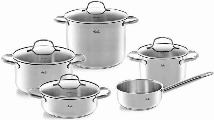 🍲 Fissler San Francisco Edelstahl Topfset, 5 teilig für 151,89€ (statt 172€)