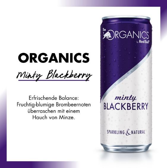 🫐 24er Pack Red Bull Organics Minty Blackberry Dose ab 26,99€ (statt 36€)   1,13€ pro Dose