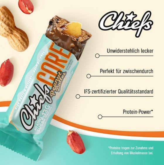 🥜 12er Pack Chiefs High Protein Riegel Peanut Butter ab 17,99€ (statt 27€) 🥜 12er Pack Chiefs High Protein Riegel Peanut Butter ab 17,99€ (statt 27€)