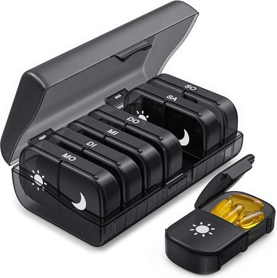 💊 Auvon 7-Tage Tablettenbox mit 2 Fächern für 6,99€ (statt 11€)