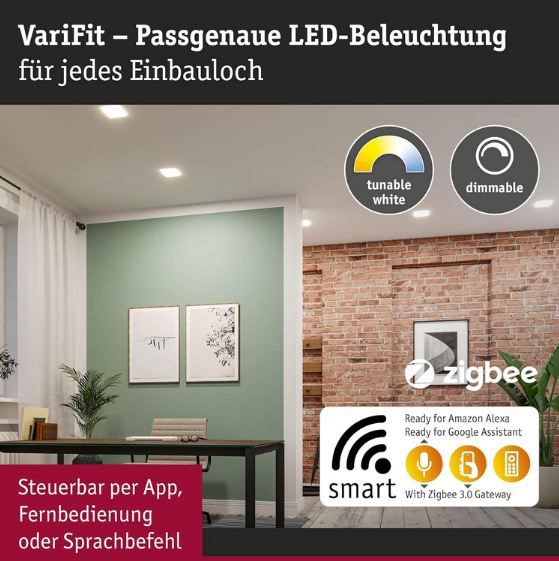 💡 Paulmann Veluna VariFit EB Panel, 14W, 18,5 x 18,5cm, 3.000K für 10,99€ (statt 19€)