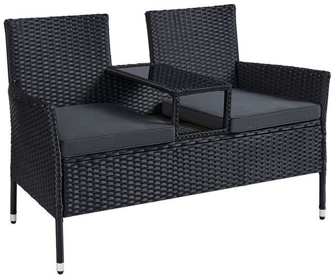 🏡 Songmics Polyrattan Balkonmöbel Set, 65 x 131 x 84cm für 78,99€ (statt 110€)