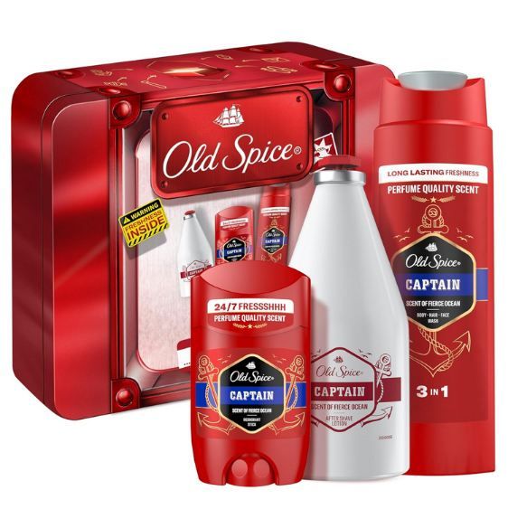 🧴 Old Spice Tin Box Geschenkset mit Deostick, Duschgel & Aftershave für 15€ (statt 20€)