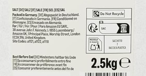 🧂 2,5kg by Amazon Feines Salz für 1,41€   nur 0,56€ pro Kilo!