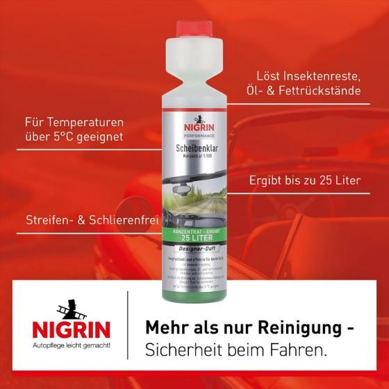 🚗 Nigrin Performance Designer Duft Scheibenklar Konzentrat ab 3,81€ (statt 9€)
