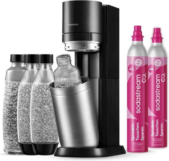 🚰 SodaStream Duo Wassersprudler inkl. 2x CO2 Zylinder + 4 Flaschen für 126,99€ (statt 175€)