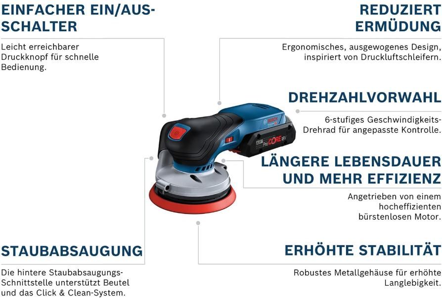 🚪 Bosch Professional GEX 18V 125 Akku Exzenterschleifer für 90,39€ (statt 103€)