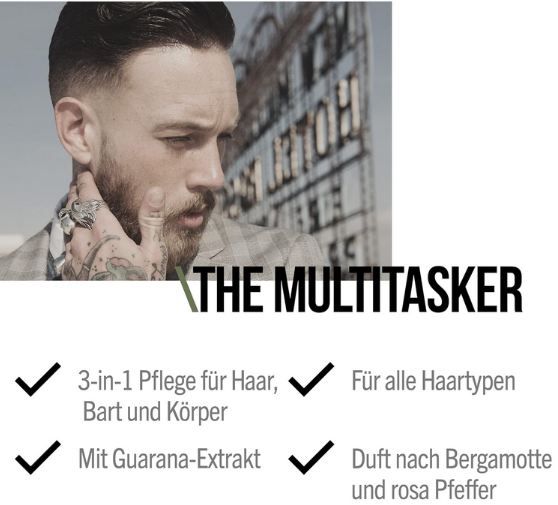 🚿 SEB the Multitasker 3 in 1 Shampoo, Bartshampoo & Duschgel ab 5,59€ (statt 14€)