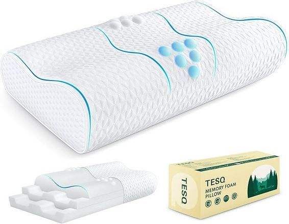 🛏️ TESQ Ergonomisches Memory Schaum Kissen für 32,99€ (statt 60€)