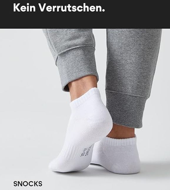 🧦 6er Pack Snocks Sneaker Socken für 22,49€ (statt 30€)