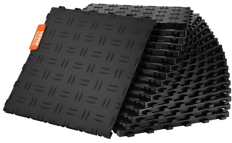 🚗 25x VEVOR Klickfliesen 305 x 305 x 13,4 mm in Schwarz für 37€ (statt 46€)
