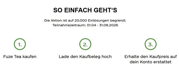 🍃 Fuze Tea kostenlos ausprobieren & Gewinnspielteilnahme