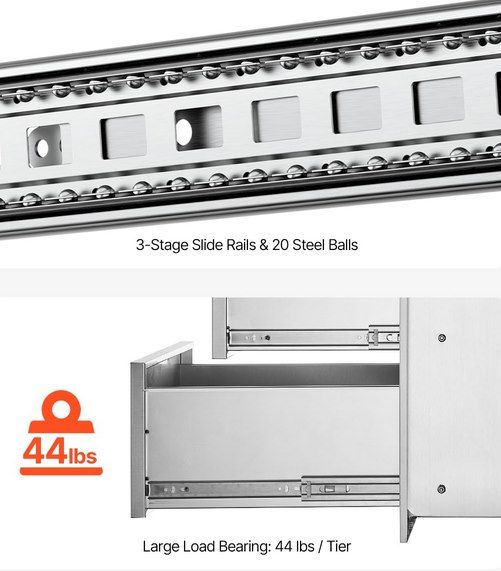 👨‍🍳 VEVOR Outdoor Küchenschubladen aus Edelstahl für 119,99€ (statt 135€)