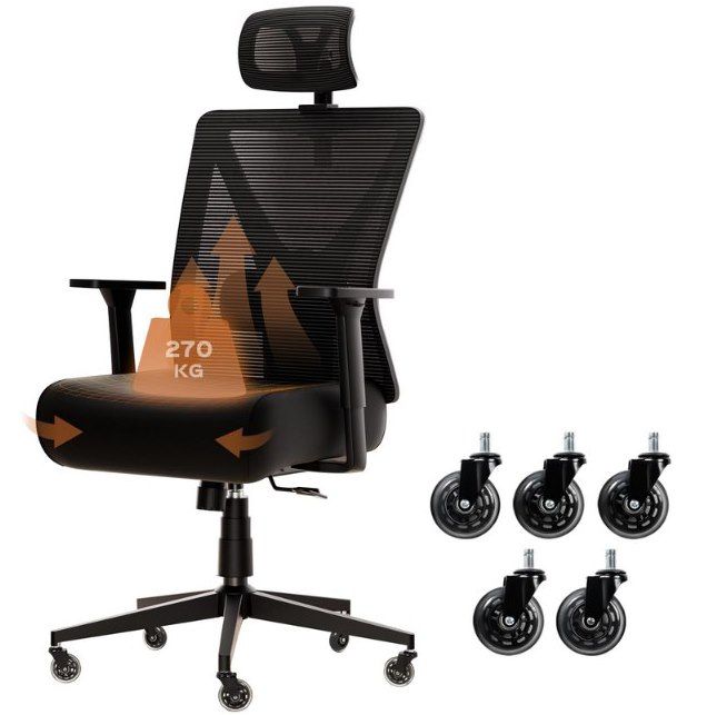 💺 Dowinx ergonomischer Schreibtischstuhl mit höhenverstellbarer Rückenlehne für 84,99€ (statt 170€)