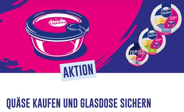 🛒 Mit dem Kauf von Quäse gratis Glasdose abfassen