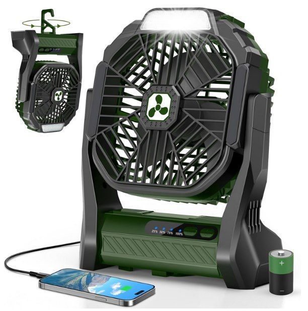 🌬️ PDBEST PF1S Akku Ventilator mit LEDs für 19,99€ (statt 37€)