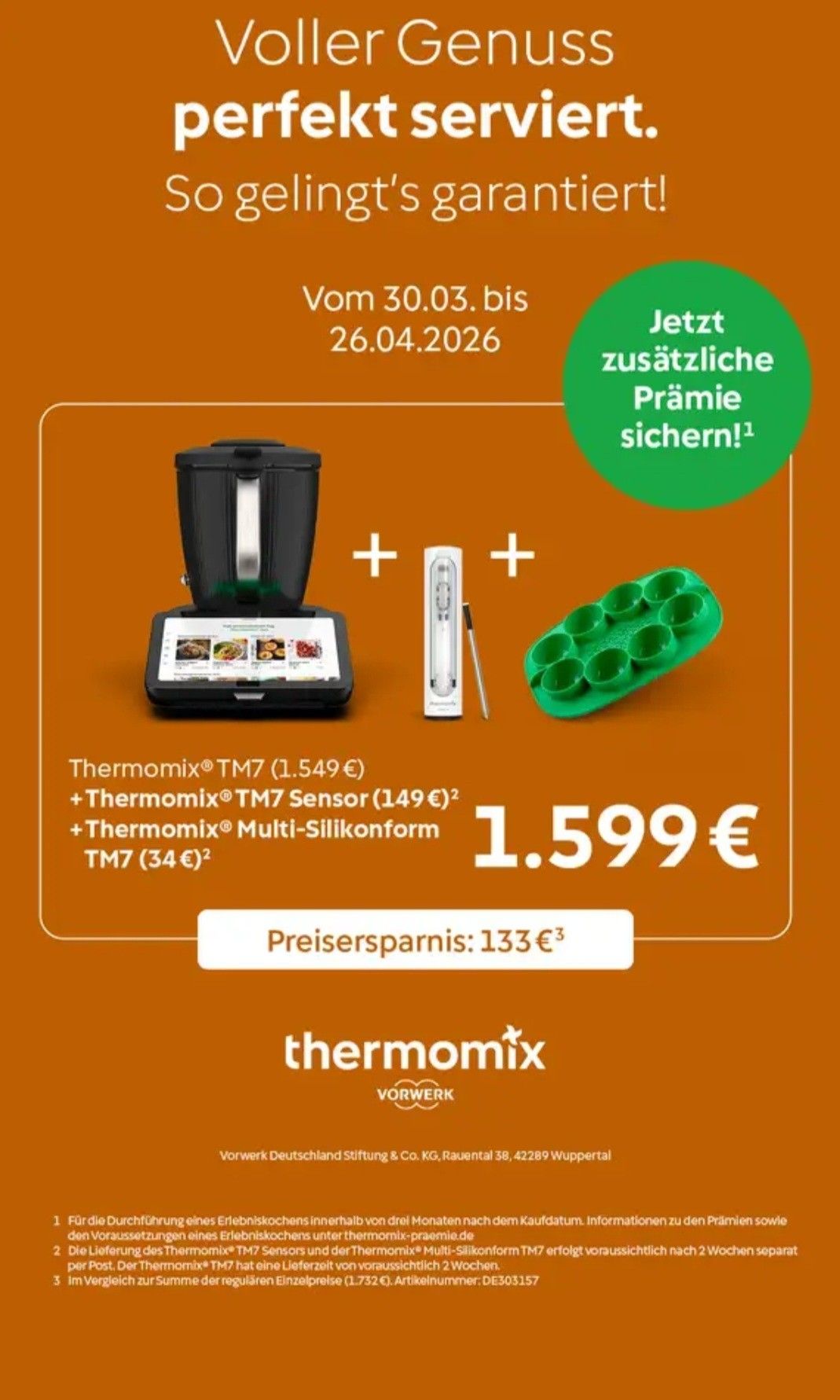 Thermomix TM7 + Sensor + Silikon Form