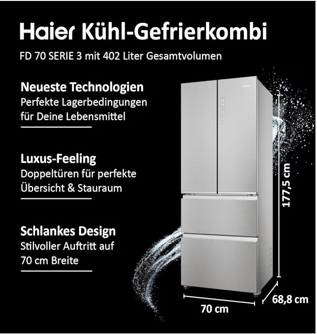 Haier French Door Kühl Gefrierkombination für 629,99€ statt 752,99€
