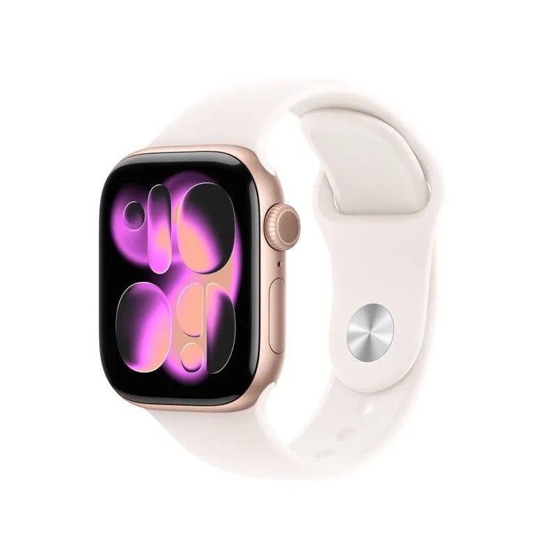 Apple Watch Series 11 GPS 42mm Rose Gold Aluminium Case mit Blassrosa Sport Band - S/M Apple Watch Series 11 GPS 42mm Rose Gold Aluminium Case mit Blassrosa Sport Band S/M