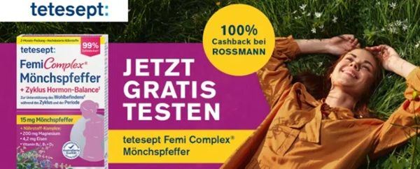 💊 Rossmann: tetesept Femi Complex Mönchspfeffer gratis ausprobieren