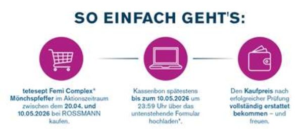 💊 Rossmann: tetesept Femi Complex Mönchspfeffer gratis ausprobieren