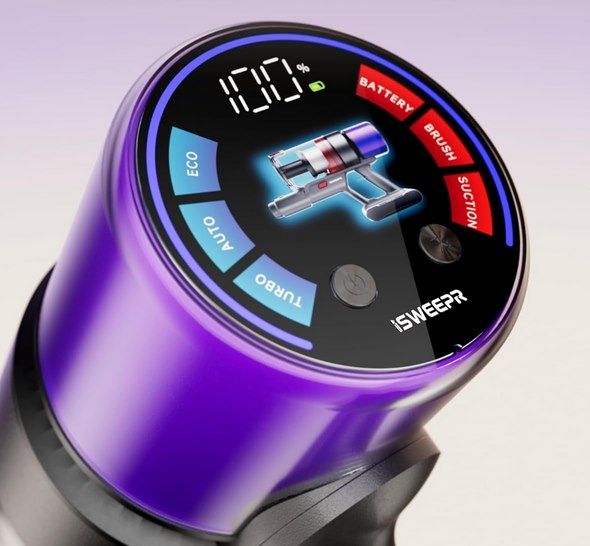 🧹 ISWEEPR X7   600W Akku Staubsauger mit LED Display für 93,60€ (statt 136€)