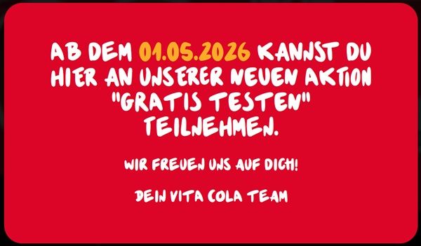 Vita Cola gratis ausprobieren   ab 01.05.