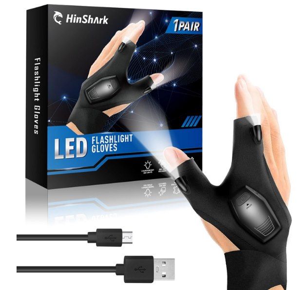 🧤🔦 Hinshark Handschuhe mit LEDs für 5,48€ (statt 11€)