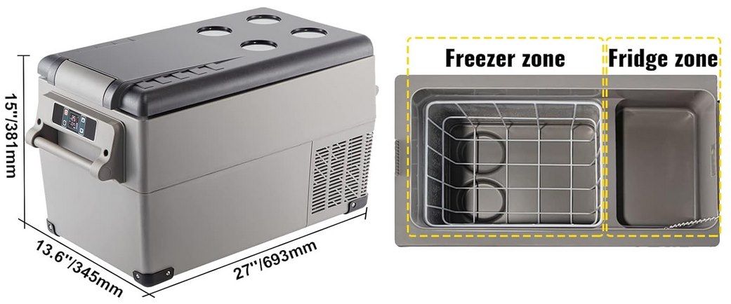 🧊 VEVOR 35L Kompressor Kühlbox (12/24V & 220V) von −20 bis 20°C für 149,36€ (statt 170€)