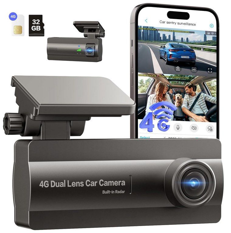 🚗 NUASI 4G LTE 2K/1080P Dashcam mit GPS & SD Karte für 77,69€ (statt 111€)