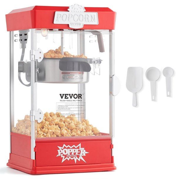 🍿 VEVOR 480W Popcornmaschine für bis zu 5,7L für 59,99€ (statt 71€)