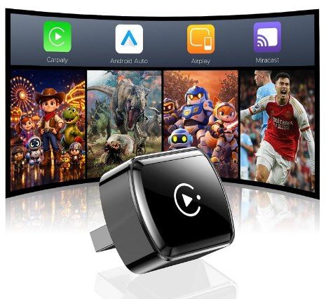 🚗 LAMTTO Wireless CarPlay Adapter für iPhone & Android auch AirPlay + Miracast für 45,88€ (statt 56€)