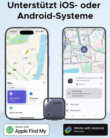 🔎 4x UGREEN FineTrack Duo für iOS & Android für 29,97€ (statt 40€) 🔎 4x UGREEN FineTrack Duo für iOS & Android für 29,97€ (statt 40€)