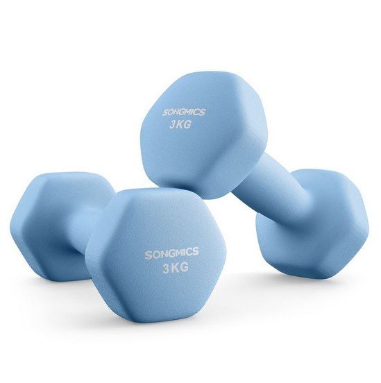 💪 2x 3kg SONGMICS Hexagon Hanteln mit Neoprenbeschichtung für 15,99€ (statt 24€)