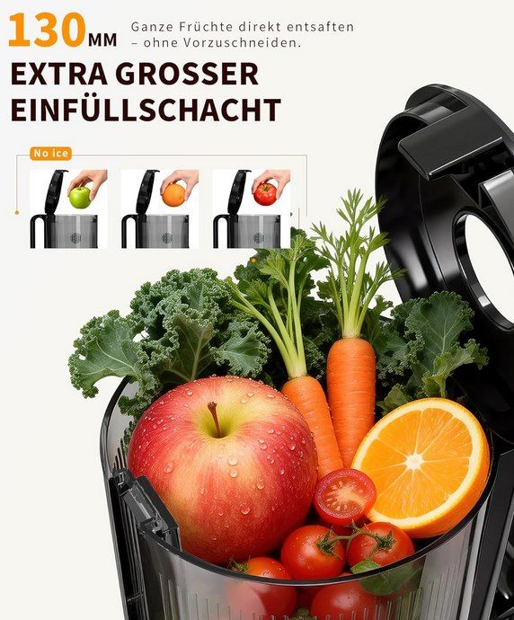 🍊🍎 ZACHVO Slow Juicer (220W) mit 3fach Filter für 49,49€ (statt 85€)