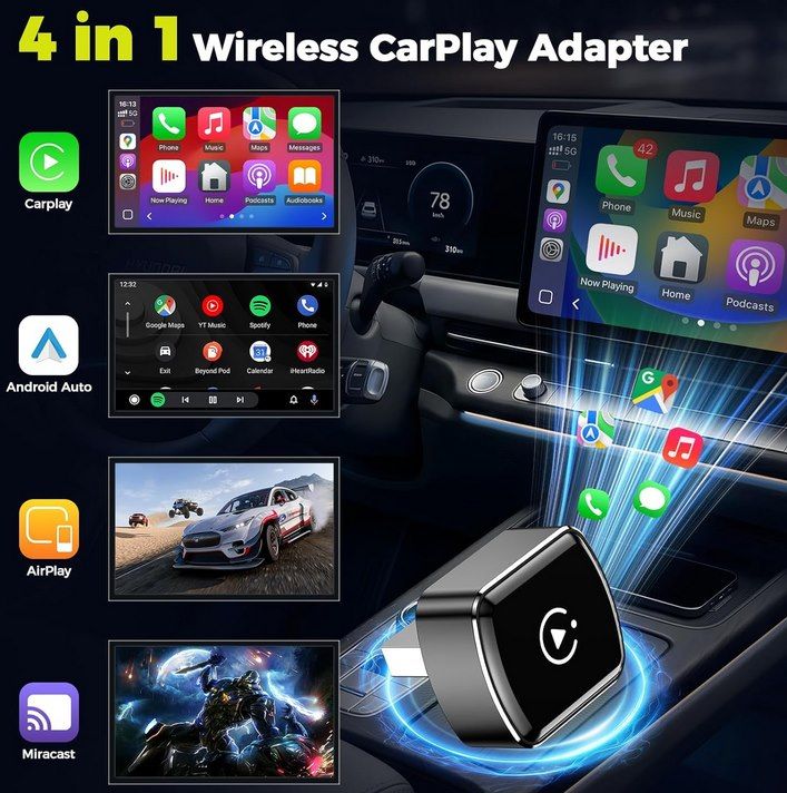 🚗 LAMTTO Wireless CarPlay Adapter für iPhone & Android auch AirPlay + Miracast für 45,88€ (statt 56€) 🚗 LAMTTO Wireless CarPlay Adapter für iPhone & Android auch AirPlay + Miracast für 45,88€ (statt 56€)