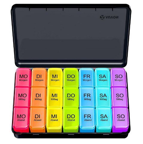💊 AUVON Tablettenbox für 7 Tage und je 3 Fächer für 7,99€ (statt 10€)
