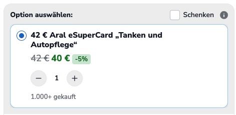 🚗💨 Aral eSuperCard Tanken und Autopflege nur 40€ (statt 42€) 🧨 nochmal 5% sparen!