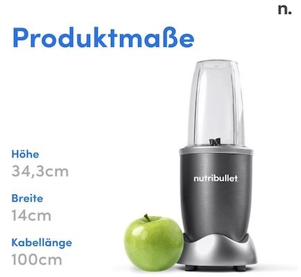 🍌 nutribullet Original elektrischer Smoothiemixer für 49,90€ (statt 62€)