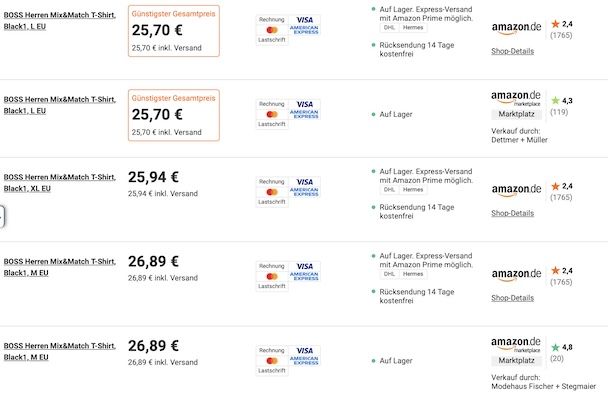 👕 BOSS Mix&Match Herren T Shirt für 25,70€ (statt 31€)