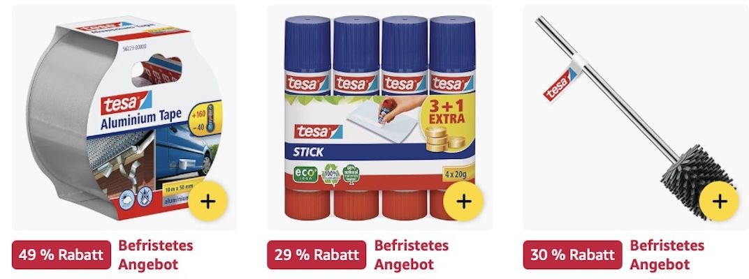 📦 Amazon: tesa im Megasale z.B. Malerband in 50m x 30mm für 9,90€ (statt 16€)